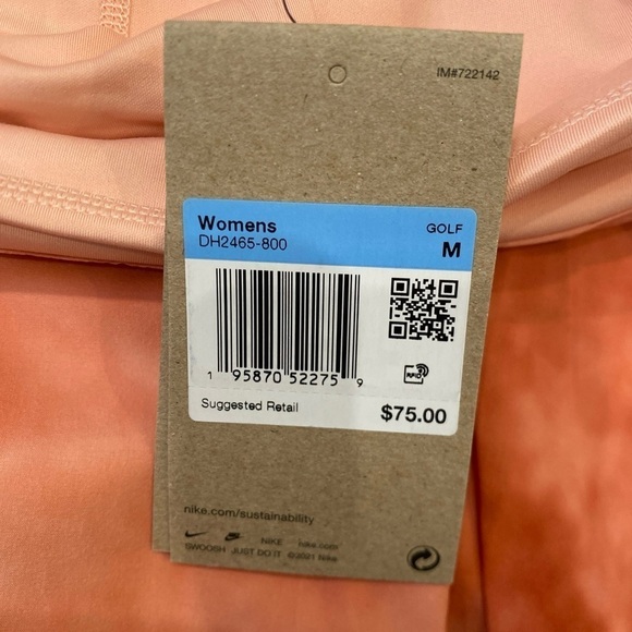 Nike dri fit Skirt Women's Regular Golf Skirt orange tie dye sz med NWT $75 - Picture 8 of 10